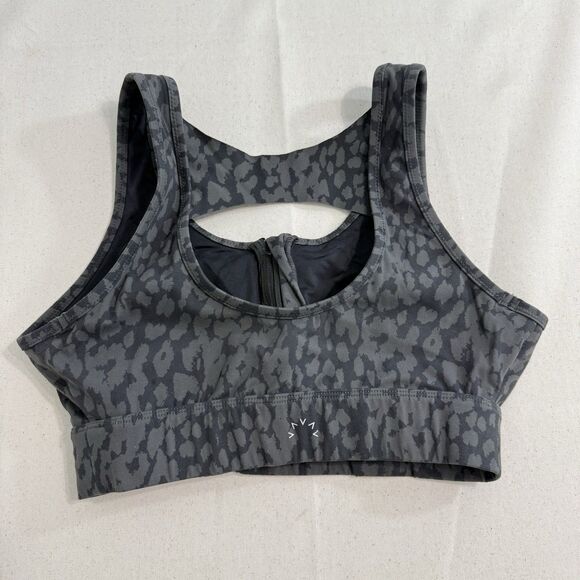 Varley Let’s Go Fay Sports Bra Front Zip Closure Colour Shan Sz Medium *No Pads - Picture 2 of 7